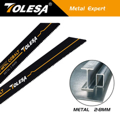 TOLESA Heavy Metal Cutting Reciprocating Saw Blades 225mm 14TPI Sawzall Blades for Metal Pipe, Sheet Metal, Rebar, Bi-Metal Sabre Saw Blades Better Wear Resistance for Metal Cutting 5 Pack