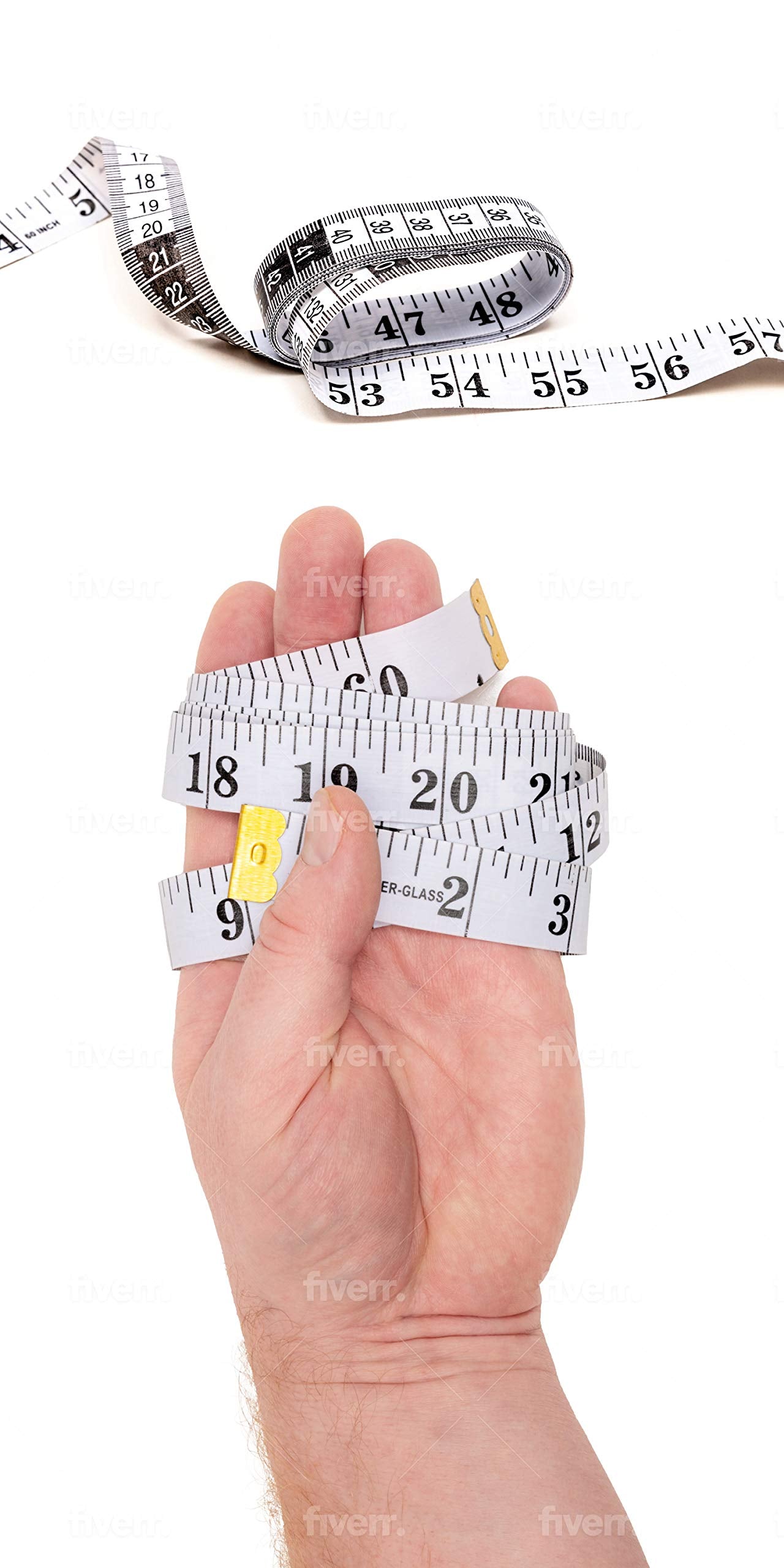 Dual Sided Body Measuring Soft Tape, 60 inch / 150 cm White and Black
