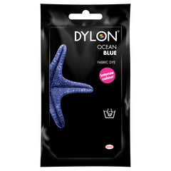 DYLON Hand Dye, Fabric Dye Sachet for Clothes, Soft Furnishings and Projects, 50 g - Ocean Blue