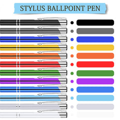 AUAUY Ballpoint Pens, 12 Pcs Ballpoint Pens Funny Pen, Retractable Ballpoint Pens, Metal Comfortable Writing Pens 1 mm Blue Ink Ballpoint Pens for Colleagues Teachers Adults Students(Mixed Color)