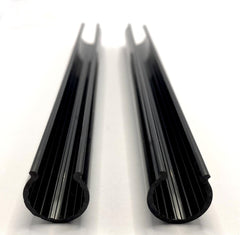 Greened House Black Radiator Pipe Covers SnapFit 2 Pack 200mm Long 15mm Pipe Central Heating Clip On Covers Snappit