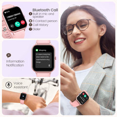 Smartwatch Fitness Watch with Bluetooth Call: 1.83”Smart Watch for Women with Heart Rate Oxygen Blood Pressure Sleep Tracker 123 Sports Step Counter Waterproof Activity Trackers for Android iOS