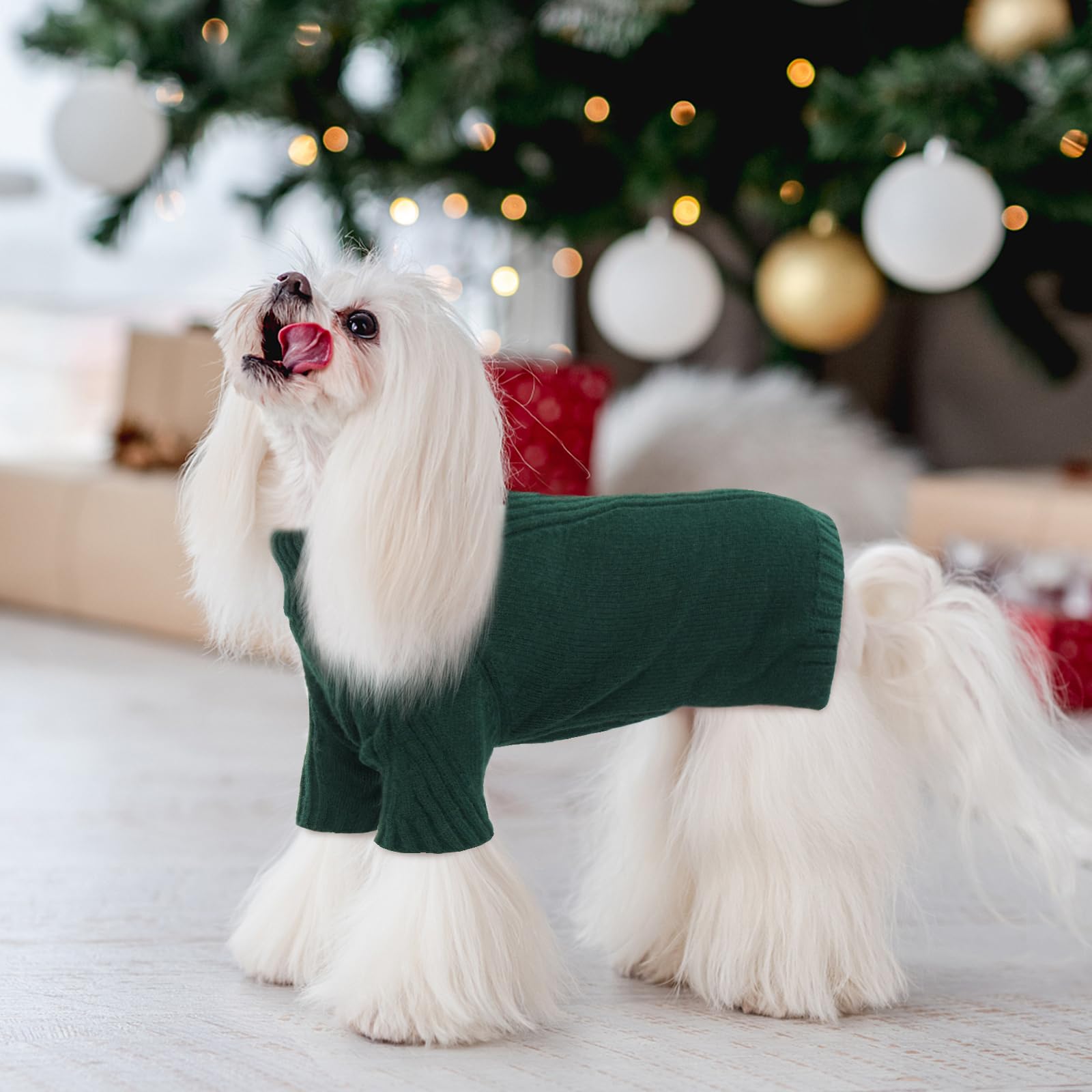 IECOii Dog Christmas Jumper,XXL Extra Large Dog Jumpers Long Sleeve,Turtleneck Doggy Sweatshirt for Extra Large Dogs boy Girl,Large Size Dog Cold Weather Outfit English Bulldog Clothes for Winter