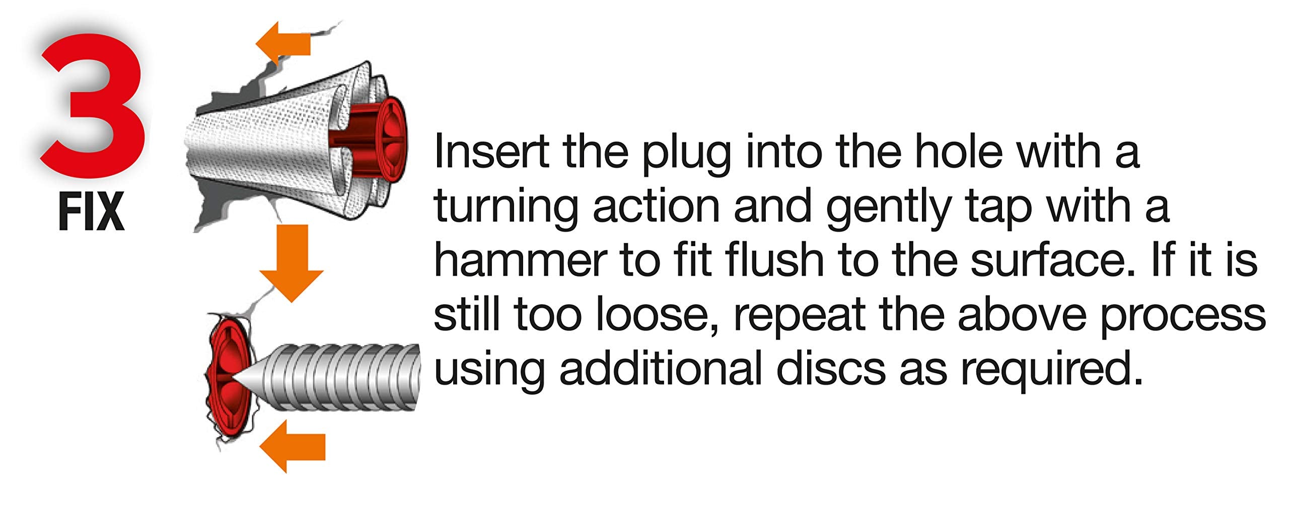 WETNFIX (20 Discs) - Fixing Wall Plugs Fast! No Need to Fill or redrill.