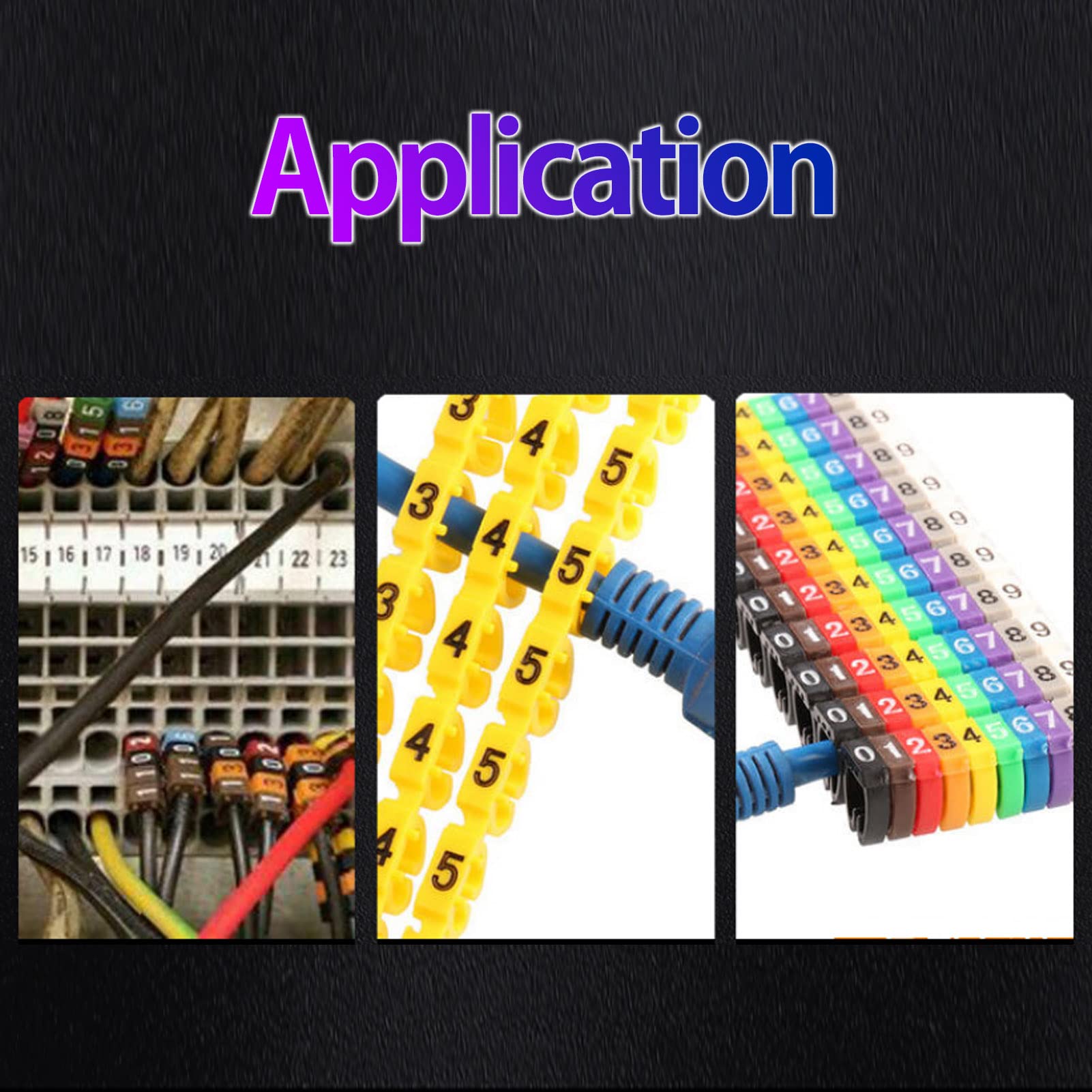 Wire Numbering Marker Plastic Wire Cable Marker Clip-On Design Cable Marker Tube Colorful for Marking the Color-Coded Cables(150Pcs 1.5mm²)