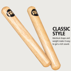 Meinl CL1HW Classic Claves - Hardwood (1 pair)