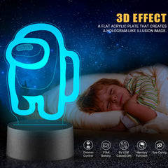 TENVAVA 3D Lamp 16 Color Change Decor Light with Smart Touch & Remote Control for Bedroom Home Decoration Gifts for Boys Girls