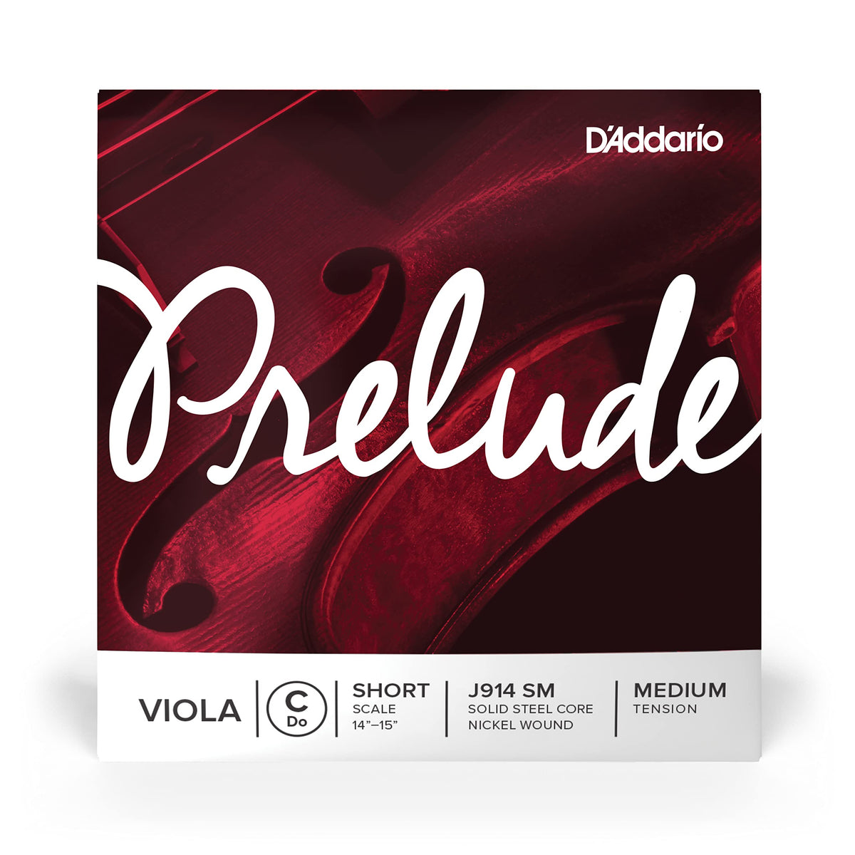 D'Addario J914 SM Prelude Short Scale Medium Tension Single C String for Viola