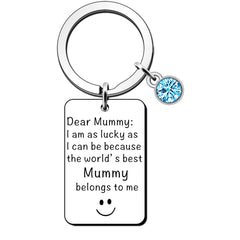 JETTOP Best Mummy Gifts- Mothers Day Gifts Keyring Mum Birthday Gifts from Son Daughter Mum Christmas (Best Mum Belongs to me)