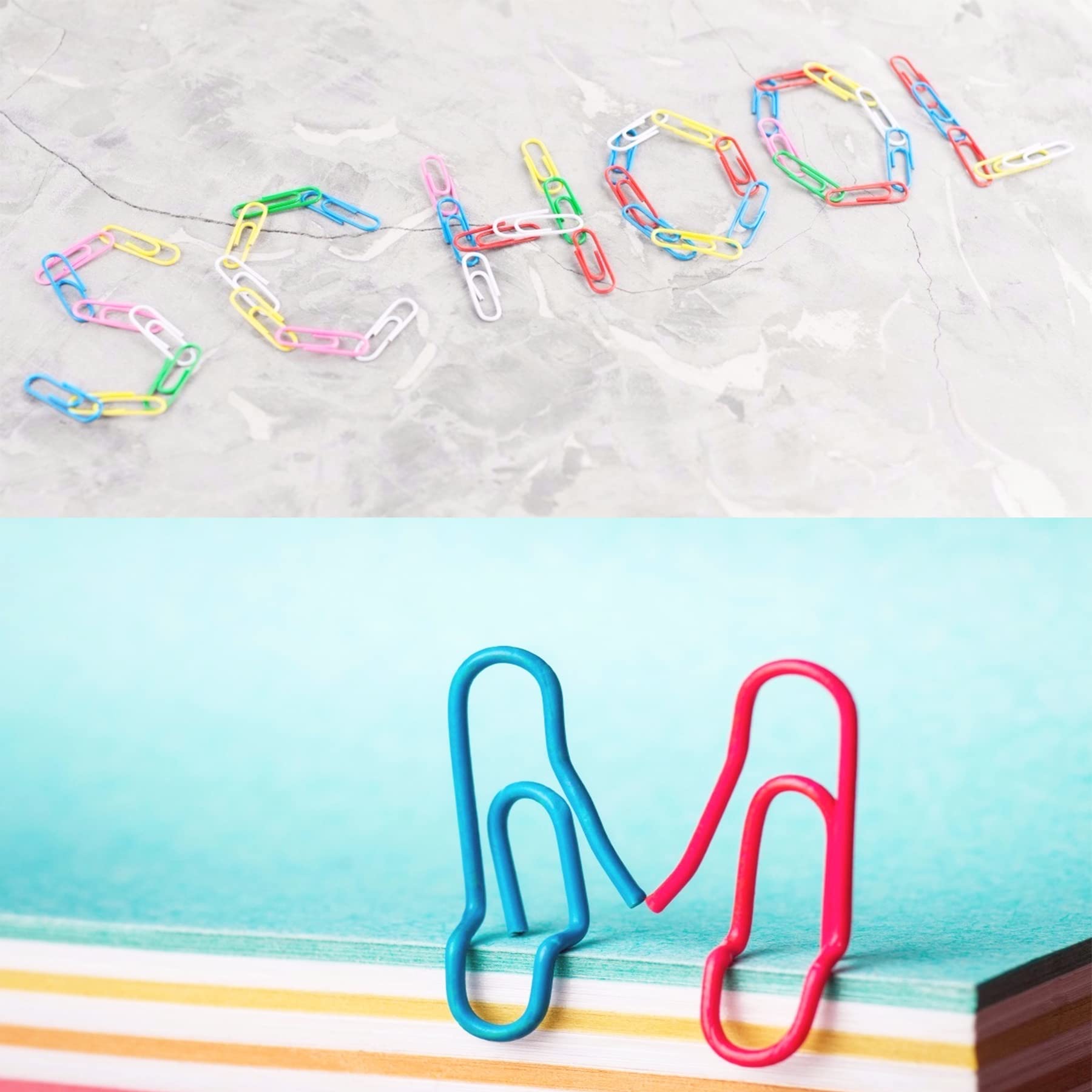 Medium Paper Clips 150 Count 33mm PVC Coated Paperclips for Office School Home Paperwork Crafts Arts DIY (Multicolour)