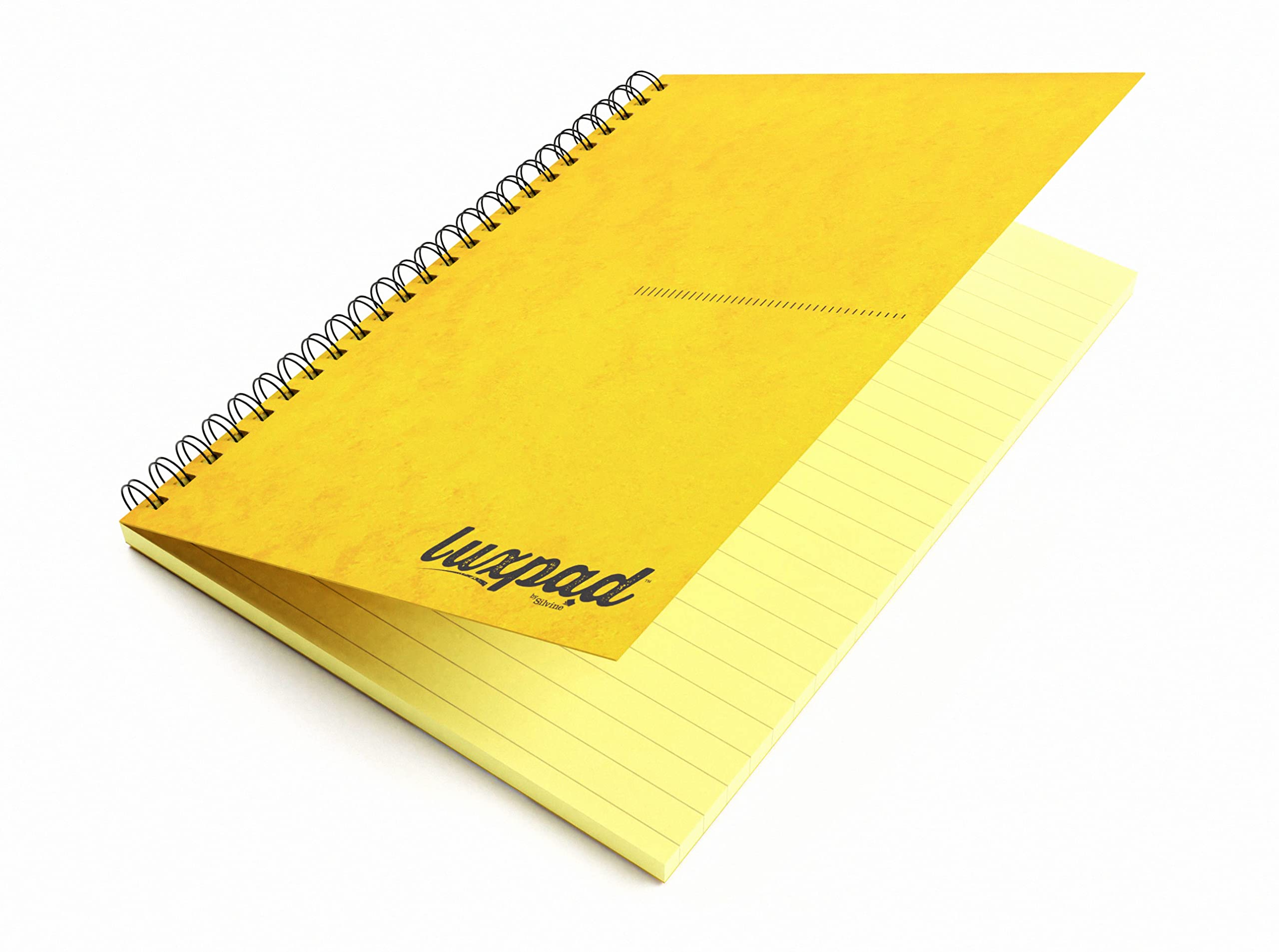 Silvine Luxpad A5 Memory Aid Yellow Paper Notebook - Lined (120 Pages)