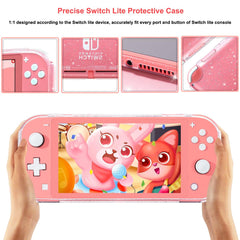 Switch Lite Case for Nintendo Switch Lite, Protective Case Cover for Nintendo Switch Lite Games Shockproof TPU Slim Skins Protective Cover Switch Lite Accessories Case Protector - Crystal Glitter