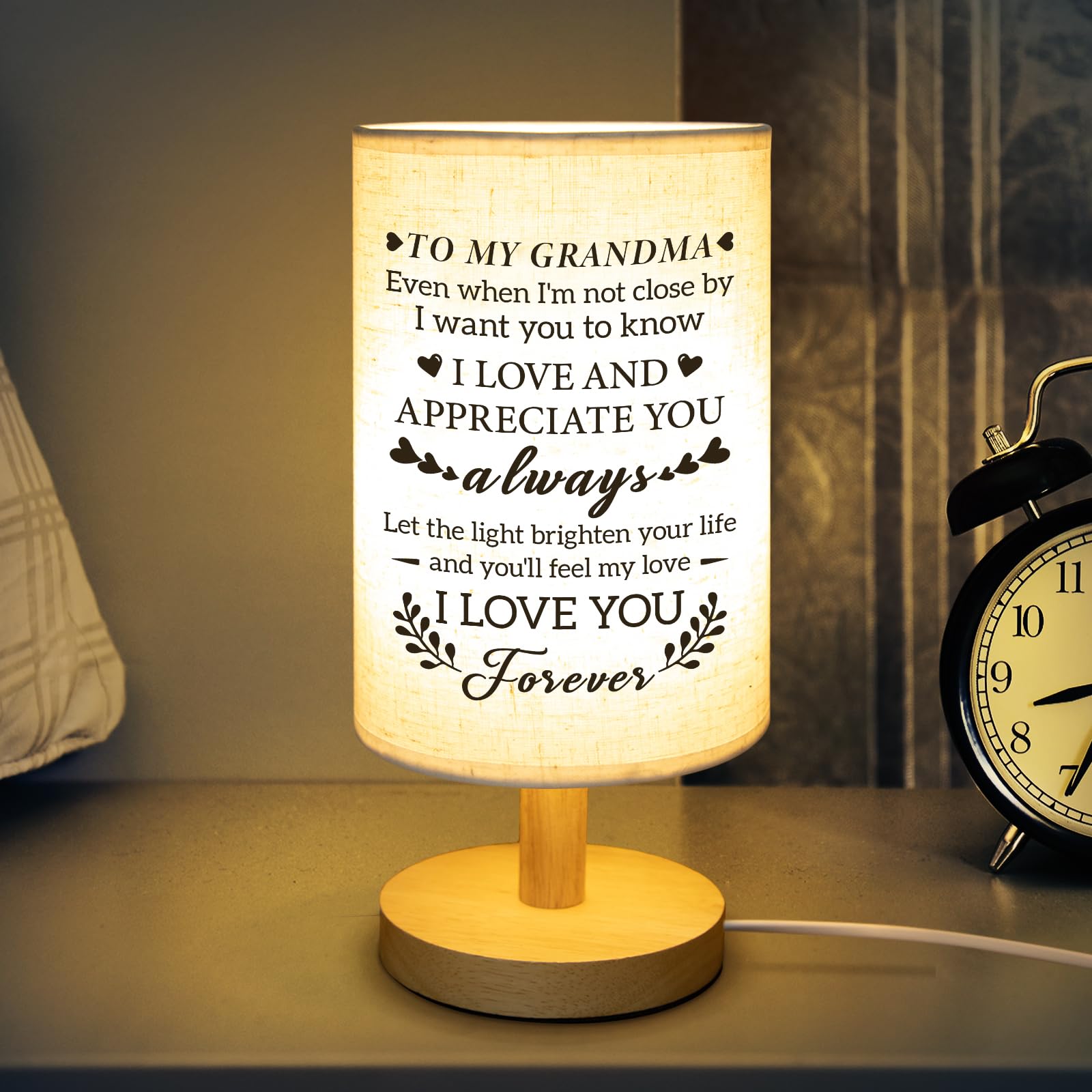 PRSTENLY Grandma Gifts for Birthday Gifts for Grandma Table Lamp Gifts for Her, Best Grandma Gifts from Grandkids, Grandmother Granny Gifts for Mothers Day Valentines Christmas Grandma Gifts Ideas