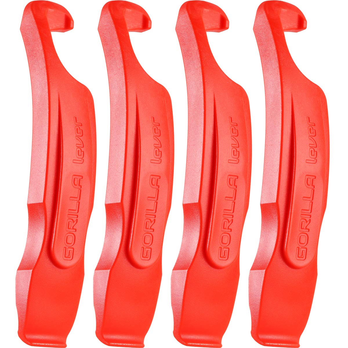 Gorilla Force   Ultra Strong Bike Tyre Levers   4 Pack   Lava Red