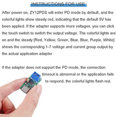 Youmile Type-C USB-C Fast Charging Trigger Module PD2.0 3.0 to DC Decoy Fast Charge Trigger Poll Detector module ZY12PDN with DC Power Adapter Kits DC male cable