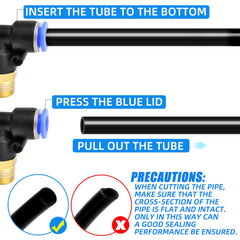 ERGAOBOY 10 Pcs 10mm Tube OD x 1/8 BSP Male Elbow Push to Connect Pneumatic Connector Fittings (PL10-01)