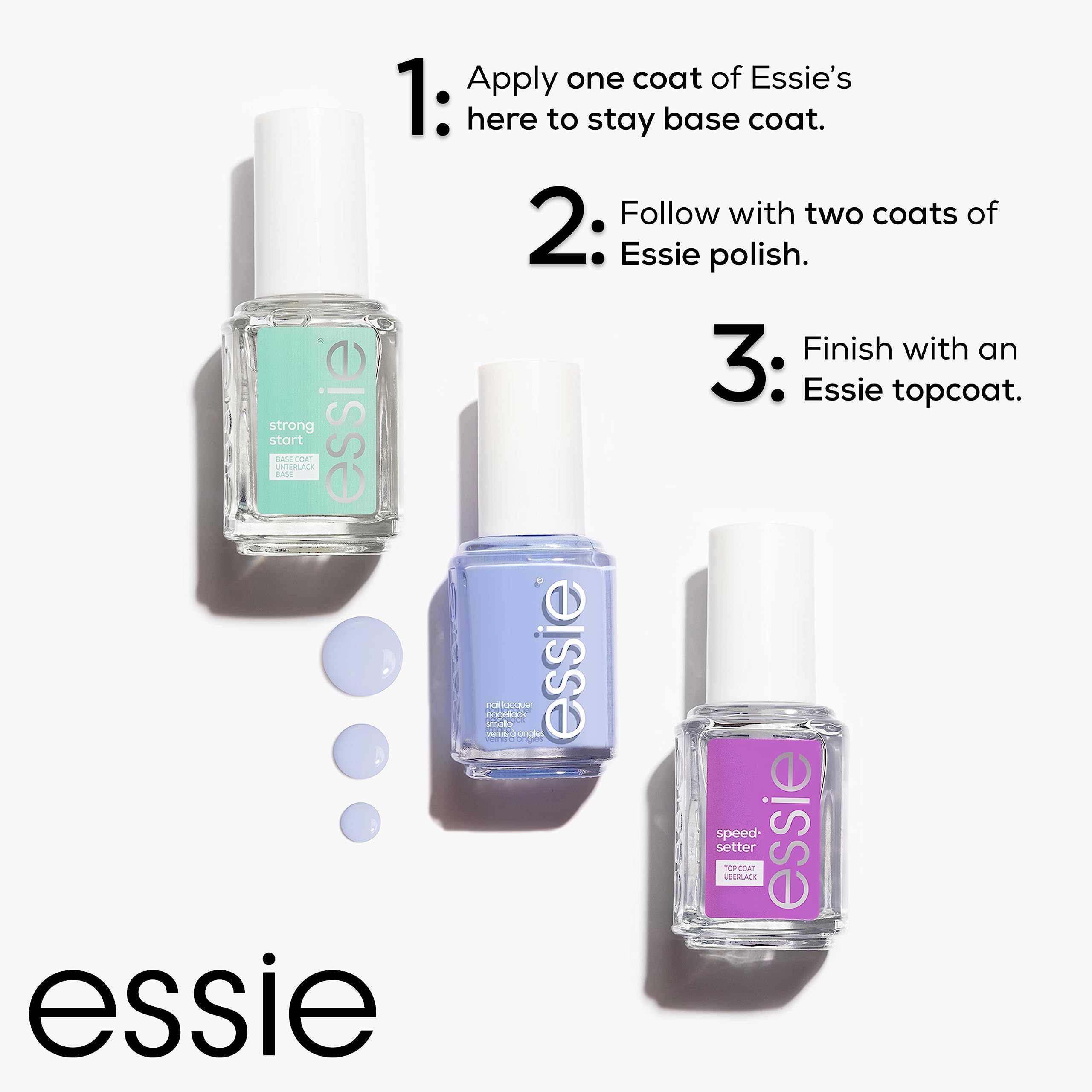 essie Original Nail Polish, 374 salt water happy, Baby Blue Nail Polish, 13.5 ml