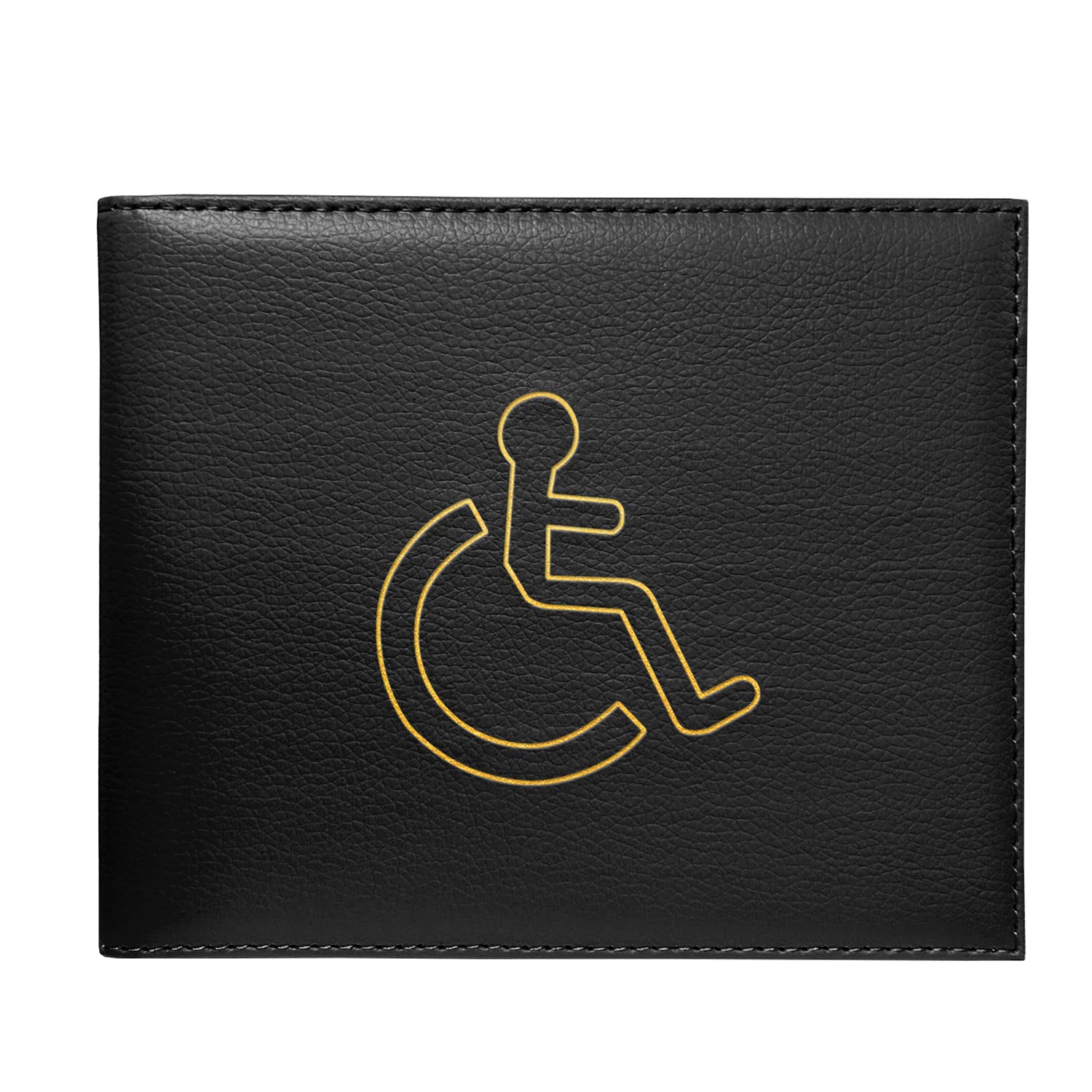 Disabled Badge Timer Parking Permit Cover, Disabled Badge Holder Wallet Protector, Soft PU Leather Disability Cover - Black