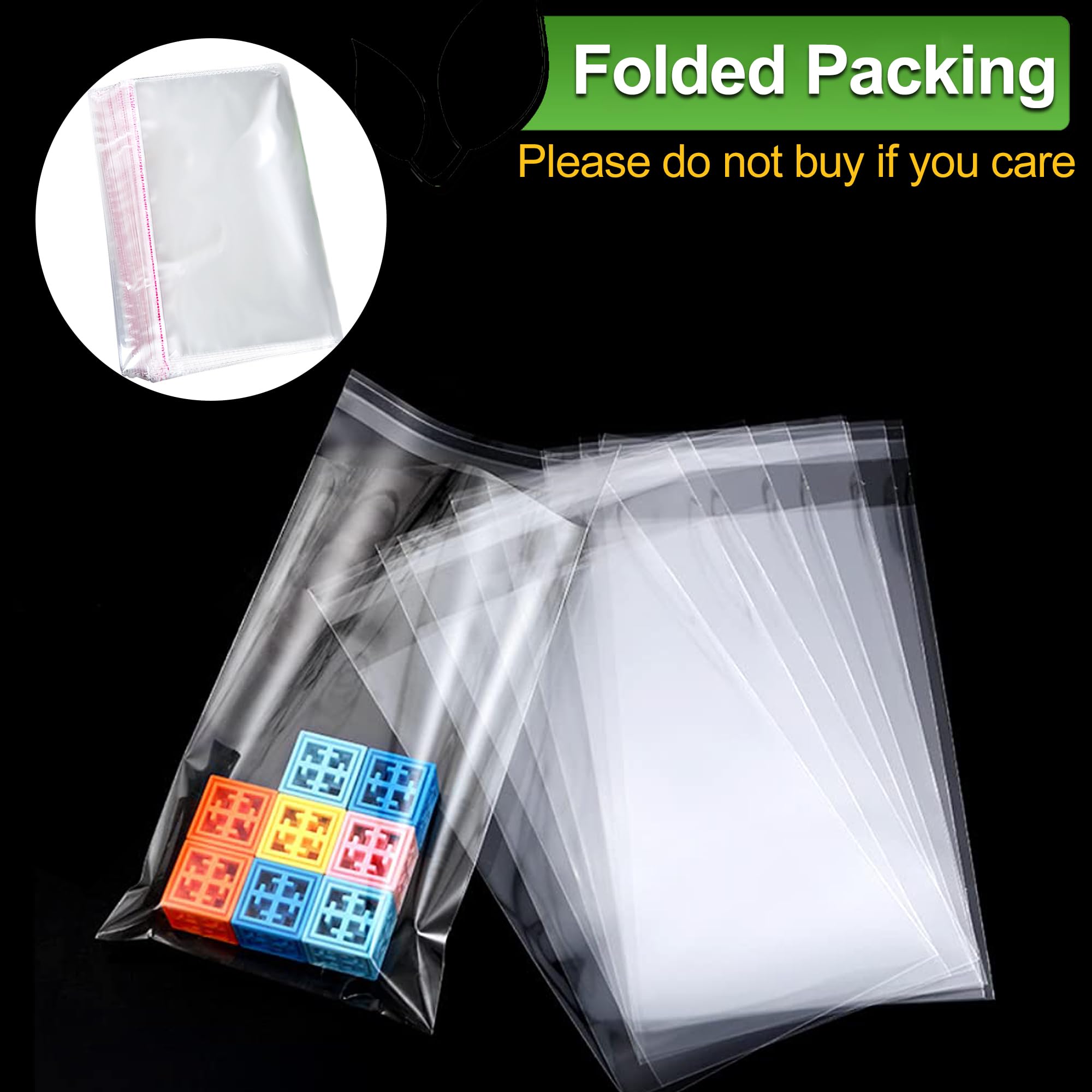A3 Self-adhesive Clear Bags 50 Packs, Self Sealing Cellophane Display Bags/Sealable Bags, Food Safe, Cello Bags OPP for Cookies,Cards,Envelopes,Pictures (30.5 x 42cm)