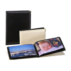 Kenro Ivory Leather Look Mini Photo Album for 36 photos 6x4 inch / 10x15cm with Gilt Corners Landscape Photographs, Carlton Series - APL150V