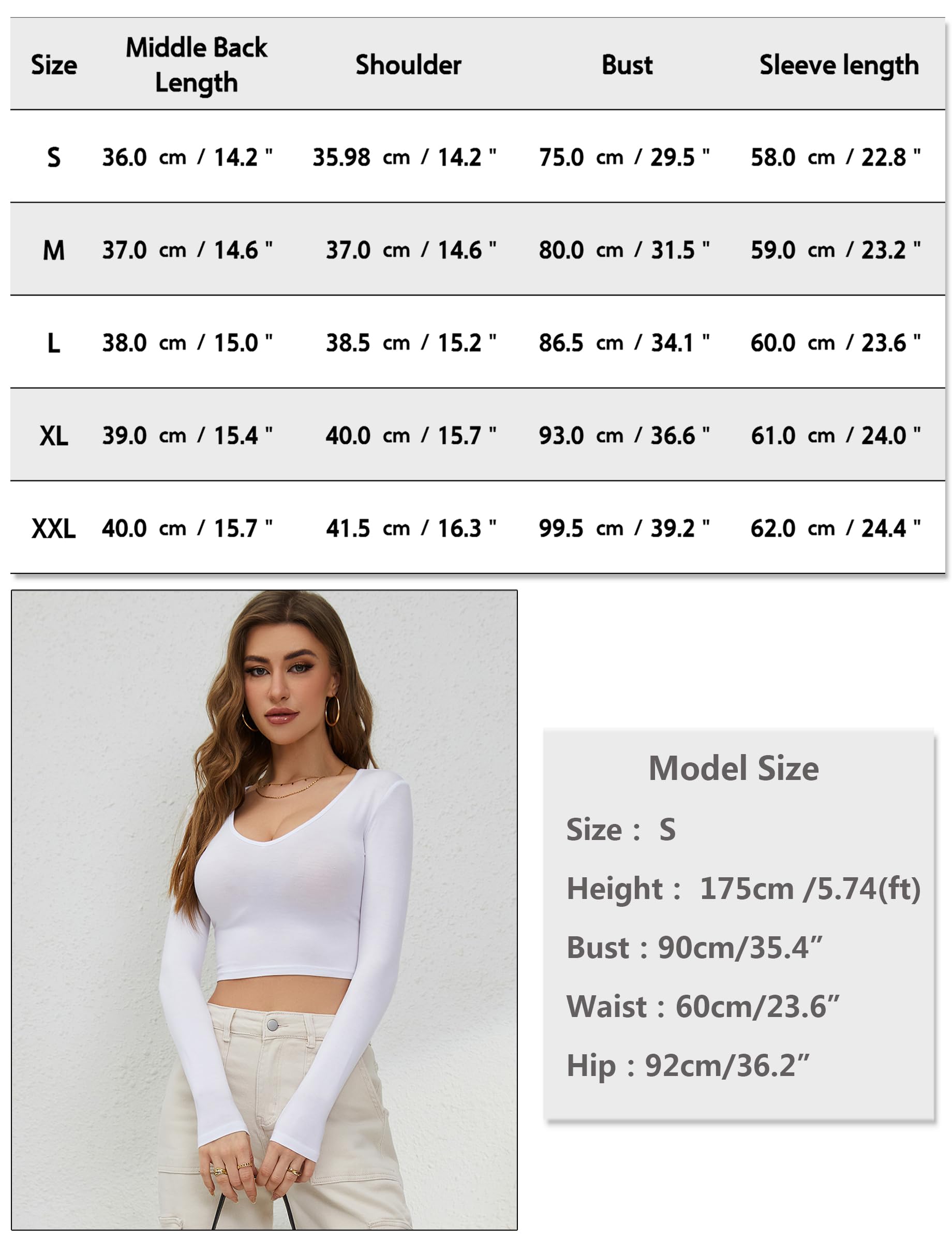 Women's Crop Long Sleeve Tops Sexy Basic Y2k Clothes Slim Fit Tight T-Shirt Fashion Aesthetic Streetwear