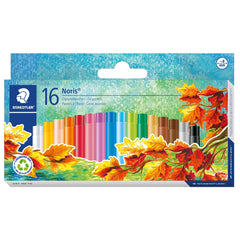 STAEDTLER 241 NC16 Noris Oil Pastel 8 mm - Assorted Colours (Pack of 16)