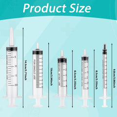 5PCS Plastic Syringes -1ml 3ml 5ml 10ml 20ml Measuring Syringe, Feeding Syringe for Pets, No Needle Syringes with Measurement for Scientific Labs, Watering, Refilling, Glue Applicator
