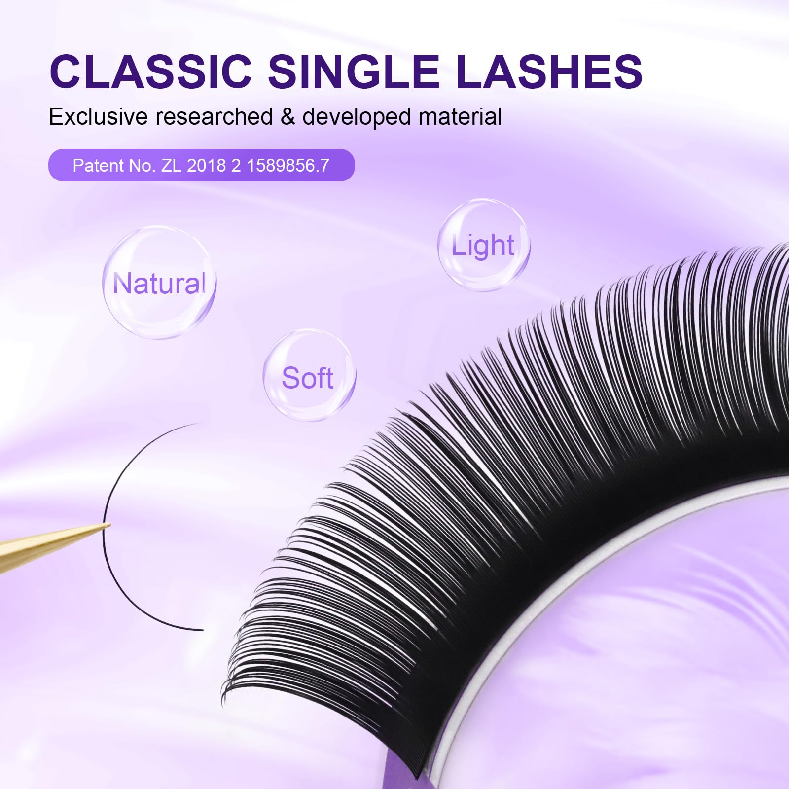 NAGARAKU Extension Eyelash Supplies Classic 1:1 Lashes Individual Volume Lash Extensions Soft Single Eyelashes Natural Semi Permanent Eyelashes Matte Black 16 Rows (0.15mm D Curl 16-20mm Mixed Tray)