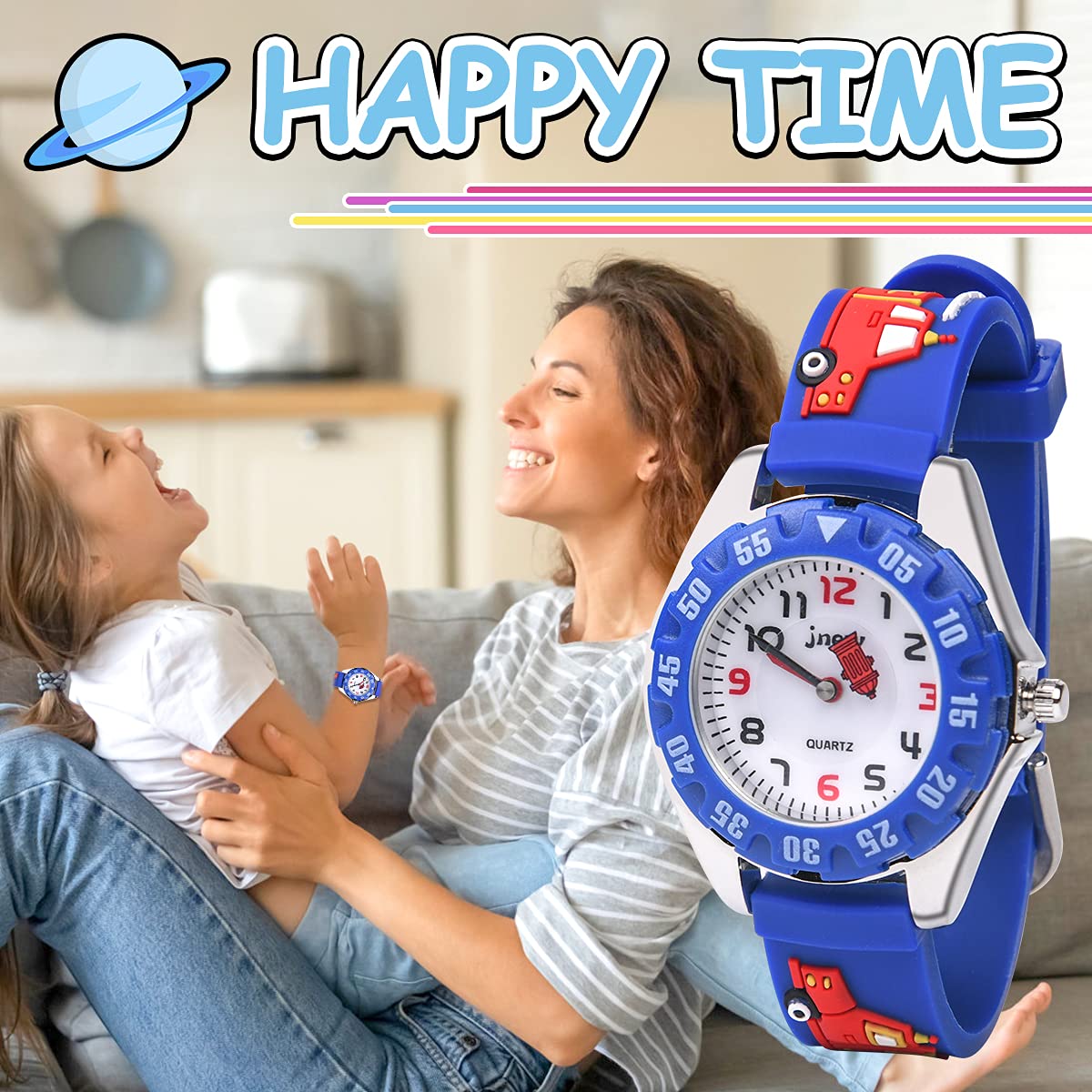 Vicloon Kids Watch, Girls Watch Waterproof 3D Cute Cartoon Toy Silicone Band Wristwatch Childrens Watches Gift for Girls Boys Age 3-11 Years Old