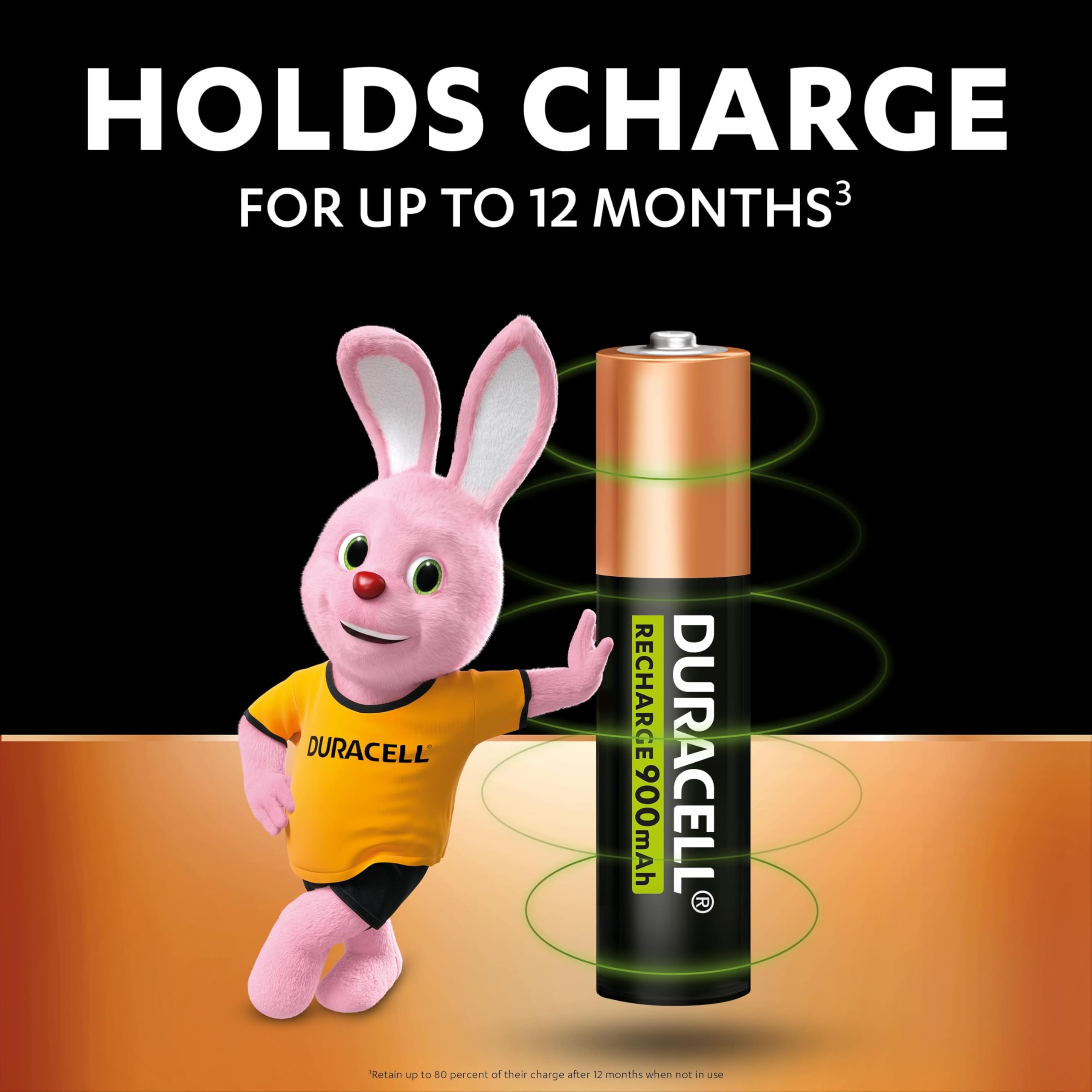 Duracell Rechargeable AAA Batteries (Pack of 8), 900 mAh NiMH, pre-charged, Our No. 1 Longest Lasting Rechargable battery