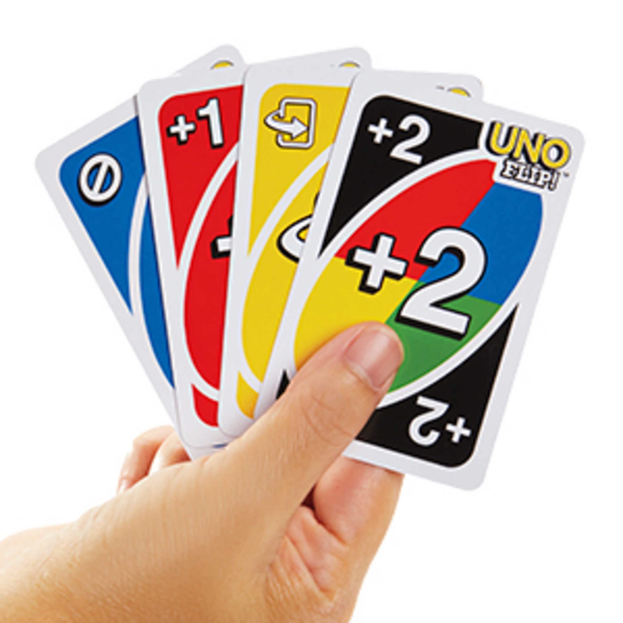 Mattel Games UNO FLIP! Family Card Game for Adults, Teens & Kids, Double-sided Deck with Special Flip Card, 112 Cards, 7 Year Old and Up, ‎GDR44