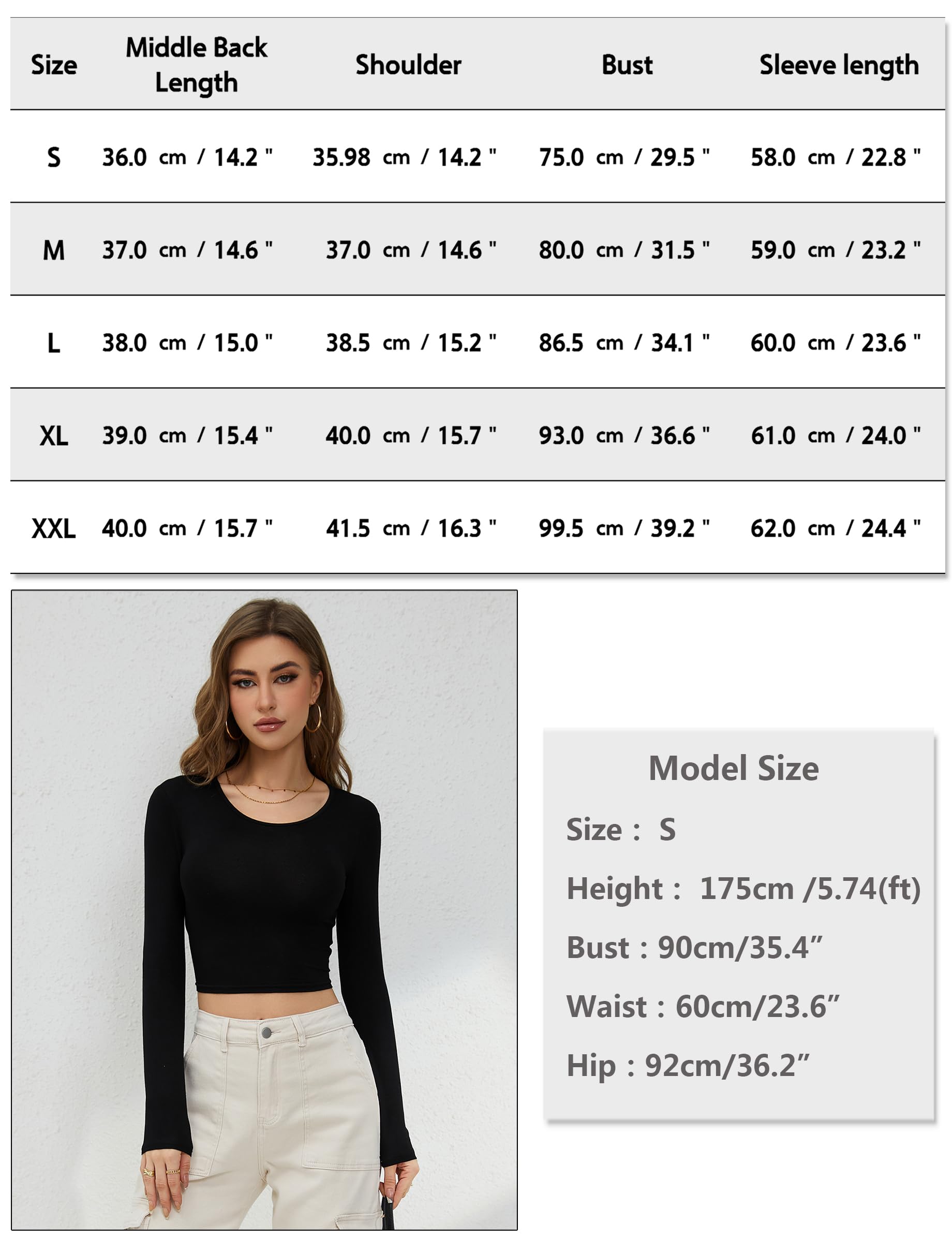 Women's Slim Fit Crop Tops - Women's Y2K Long Sleeve Top Sexy Skim Dupe Crop Top Solid Tight T-Shirt Ladies Fashion Bodycon Aesthetic Streetwear