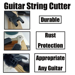 2PCS Guitar String Cutter,3-in-1 Guitar String Winder Multifunctional Guitar Repair Tool Guitar & Gear Accessories Multifunctional String Cutter Guitar String Pin Puller Guitar Accessories Kit (Black)