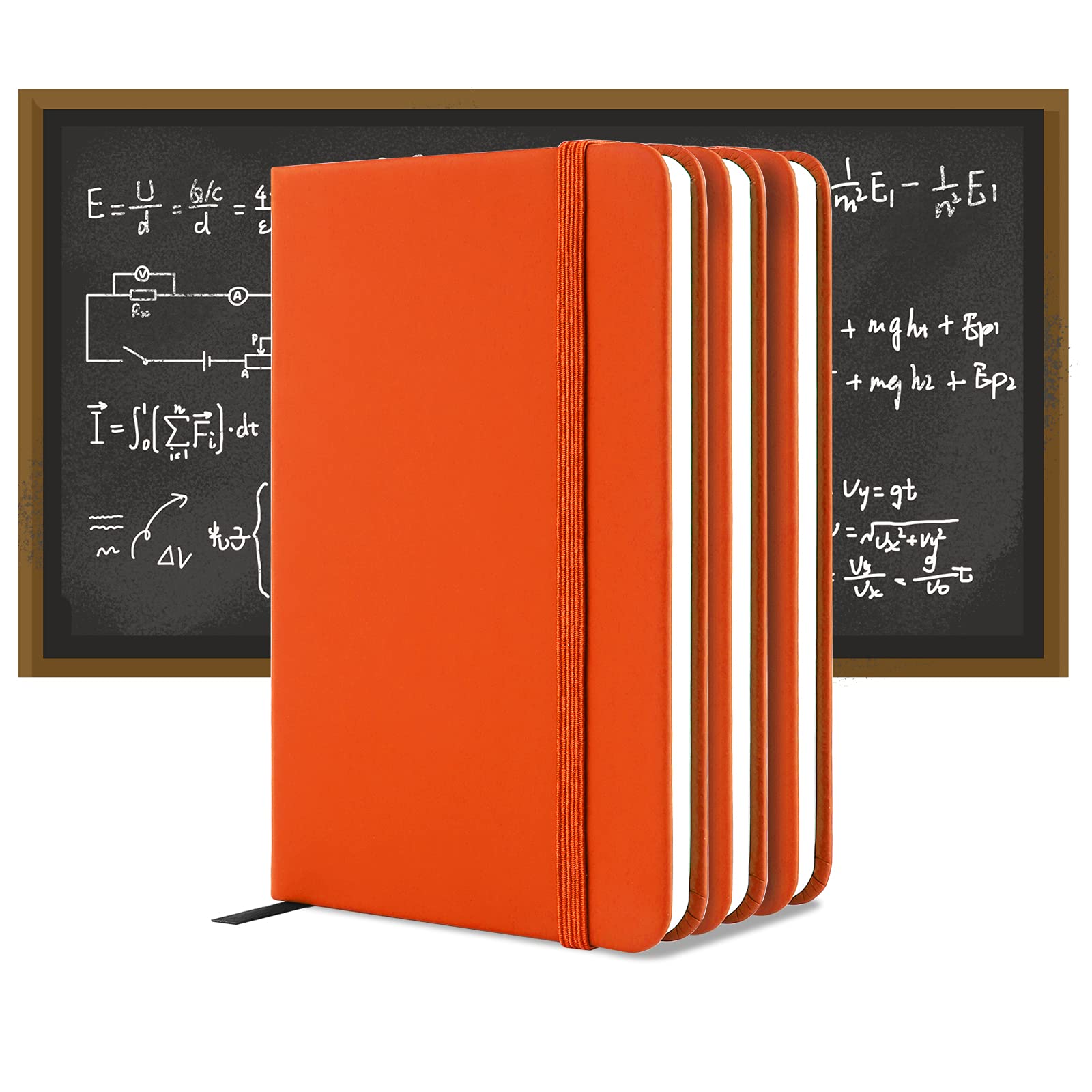 A6 Notebooks, Pocket Notebook Note Pads Small Notebooks Hardback Notebook A6 Notepad Journal 160 Pages (80 Sheets)-Orange