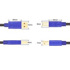 Printer Cable 4m, USB 2.0 Type A to B Lead,USB A Male to B Male Scanner Cord for HP, Canon, Lexmark,Dell, Xerox, Samsung etc.