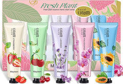 Nineaccy Floral assorted Hand Cream Set, 5 x 30ml，Pack of 5，Friendly to all skin，Gifts for Women, Mother's Day Gifts