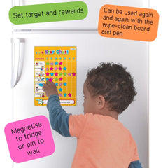 Fiesta Crafts Star Chart (T2388)- Magnetic Activity Board for Kids, Toddlers, Preschoolers, Boys & Girls - Teaches Responsibility, Good Behaviour & Chore Obedience at Home or in the School Classroom