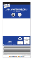 Tallon Just Stationery DL Peel & Seal Envelopes - White (Pack of 25) 4676