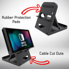 Switch Stand, ADZ Adjustable Playstand for Nintendo Switch, Portable Compact Play Stand Bracket With 6 Height Settings