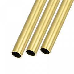 sourcing map Brass Tube (9mm OD x 0.5mm Wall T x 200mm L) 3Pcs, Straight Tubing - for Home Furnishing, Machinery, DIY Handicraft