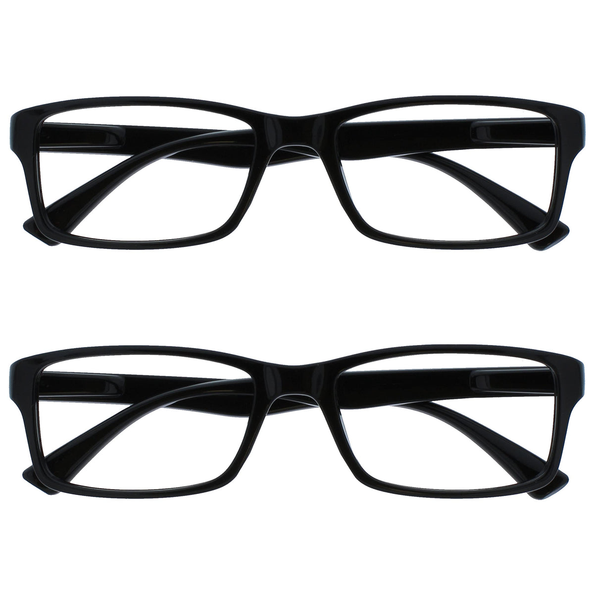 The Reading Glasses Company Black Readers Value 2 Pack Mens Womens UVR2092BK and3.50