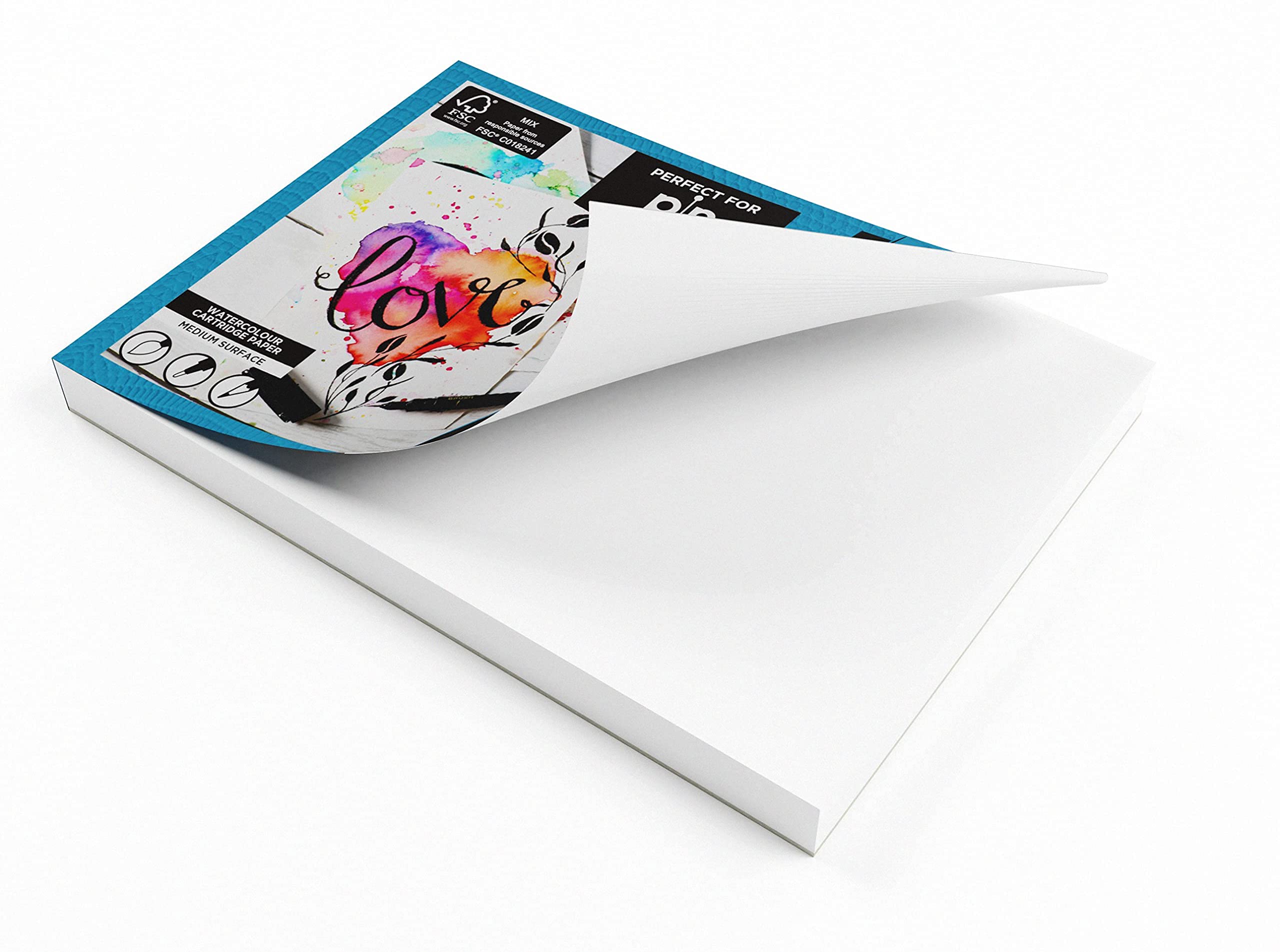 Artgecko Pro Watercolour Postcards A6-20 Sheets 300gsm White Cartridge Paper