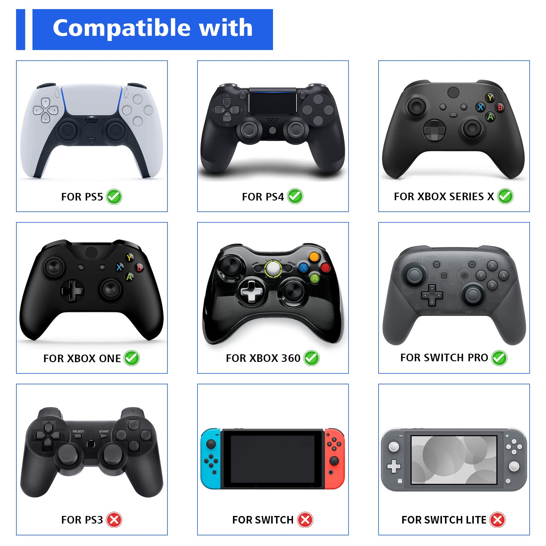 PlayVital Chubby Piggy Cute Thumb Grip Caps for PS5/4 Controller, Silicone Analog Stick Caps Cover for Xbox Series X/S, Thumbstick Caps for Switch Pro Controller