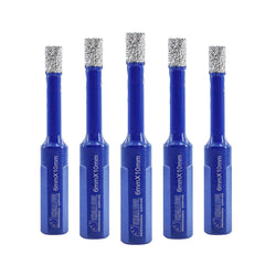 SHDIATOOL Diamond Drill Core Bits 5PC 6mm Triangle Shank Hole Saw for Porcelain Tile Marble Ceramic Granite