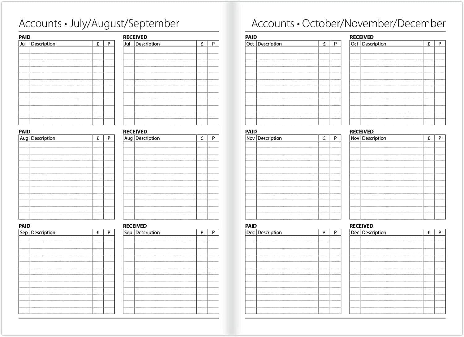 2025 Diary A4   A5   A6 Diary week to view page a day   desk diary   hard backed for home and office use (Red, A4 day a page)