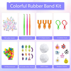 BIZEE 2700and Loom Bands,Loom Band Kit for Boys and Girls 32 Dazzling Colors, Loom Bands Starter Kit for Refill Making Craft Kits, DIY Bracelet Making Kit with Accessories and Storage Box