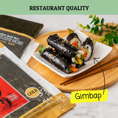 DAECHUN LAVER CO., LTD. Organic Sushi Nori , Resealable, Gold Grade, Product of Korea Organic 50 Sheets