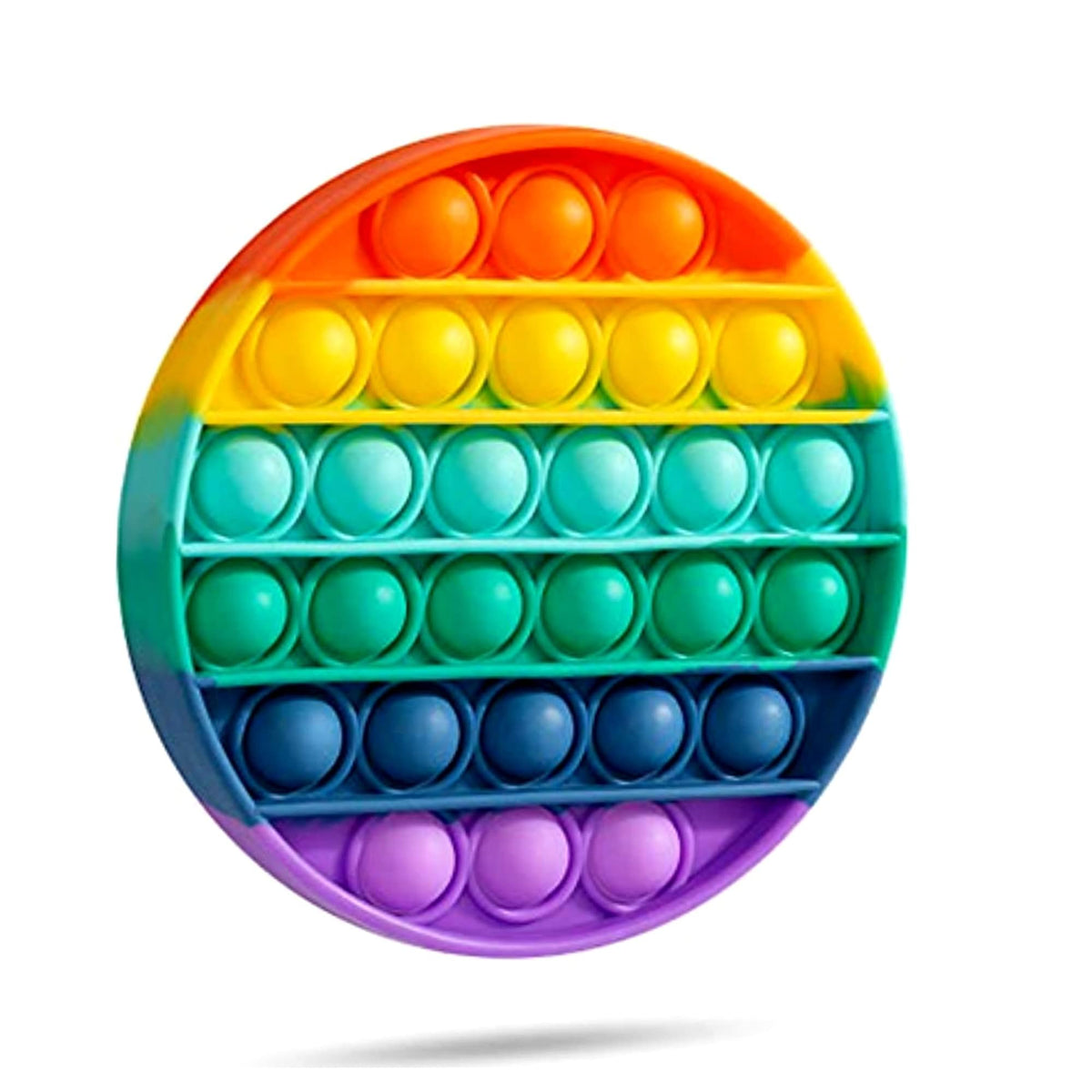 Rainbow Pop it fidget toy- Stress reliever Push pop fidget toy - A push pop bubble sensory fidget toy for Kids and Adults - popit fidget toys- pop it's for fun, learning and relaxation! (Rainbow)