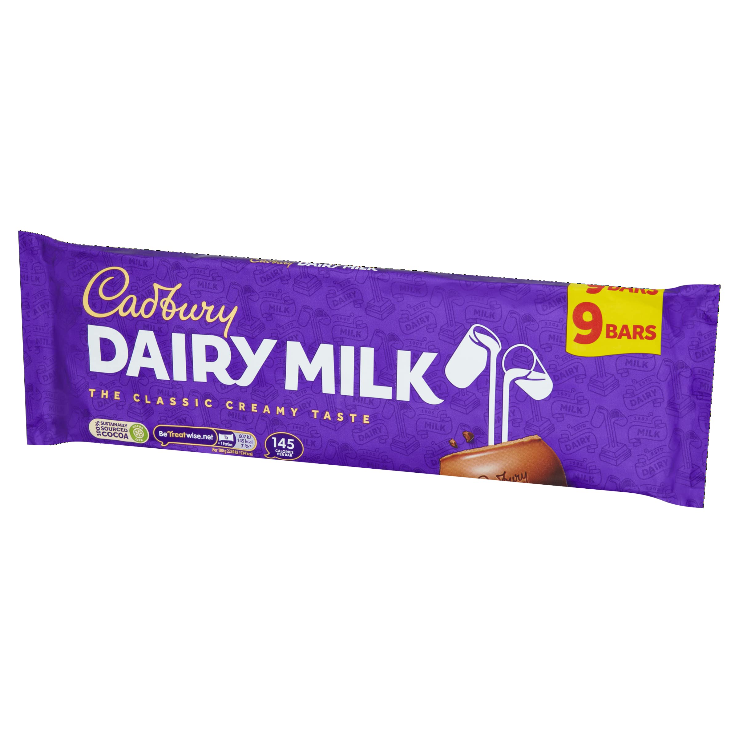 Cadbury Dairy Milk Chocolate Bars, Classic Creamy Taste, 14 x 244.8g