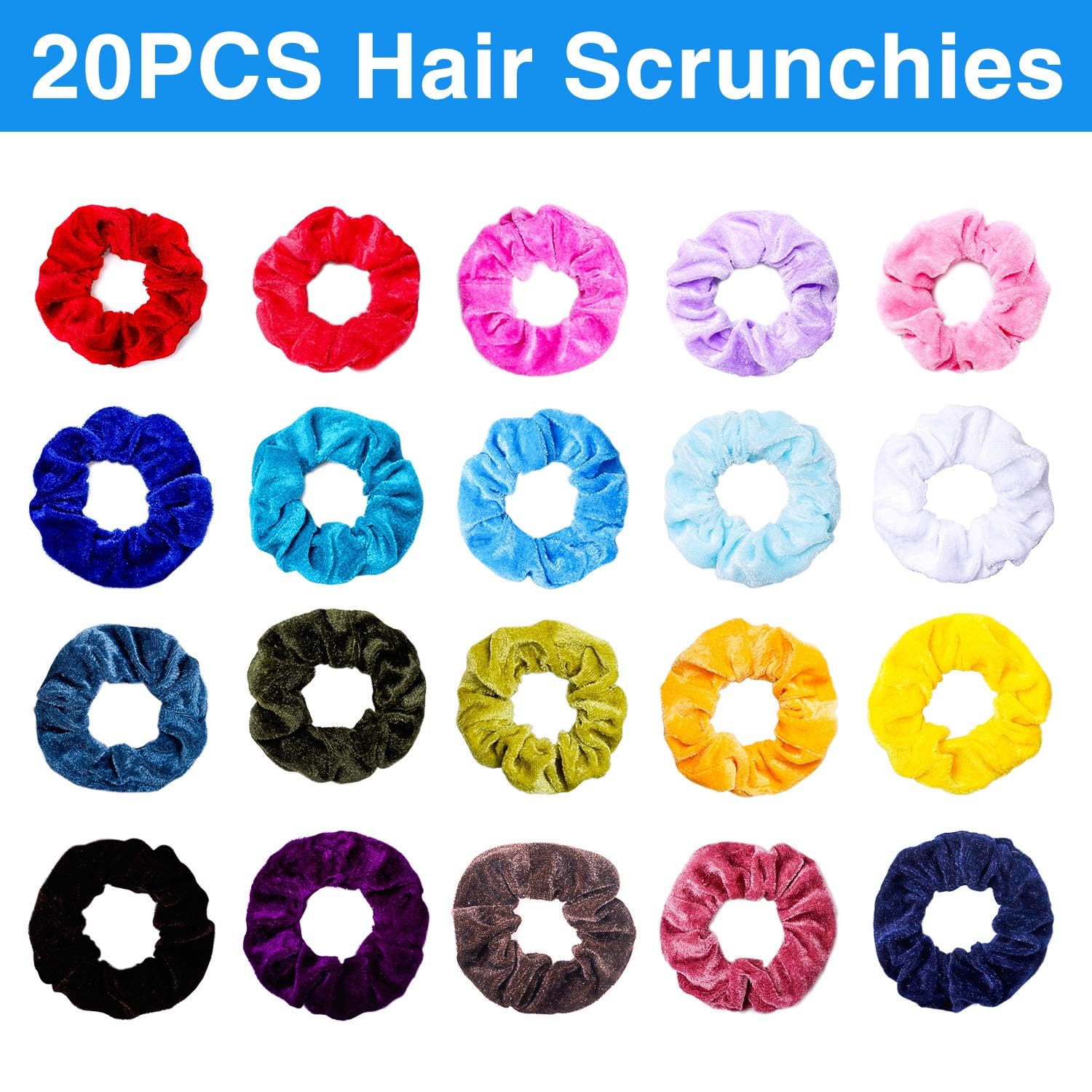 Hair Scrunchies Velvet Elastic Hair Bands Scrunchy Hair Ties Ropes Scrunchie for Women or Girls Hair Accessories